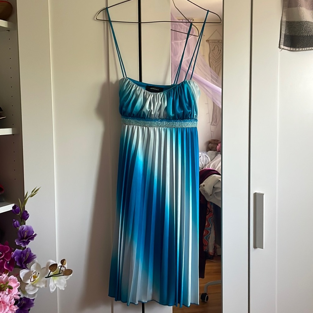 FAUX SILK flowy dress